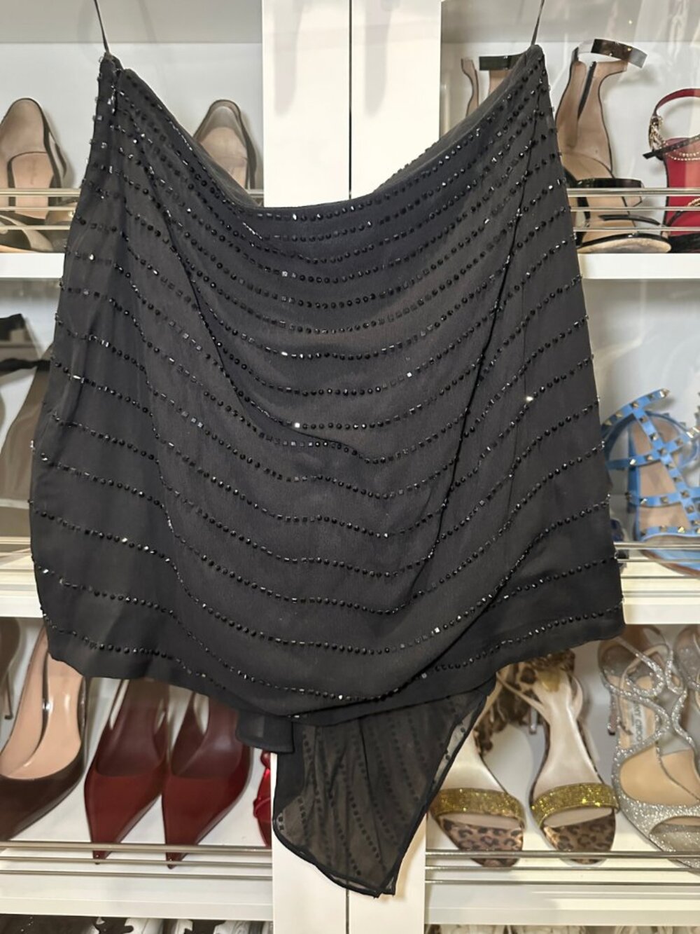 Retrofête Chaser Embellished Mini Skirt | Black | Size M - Picture 4 of 11